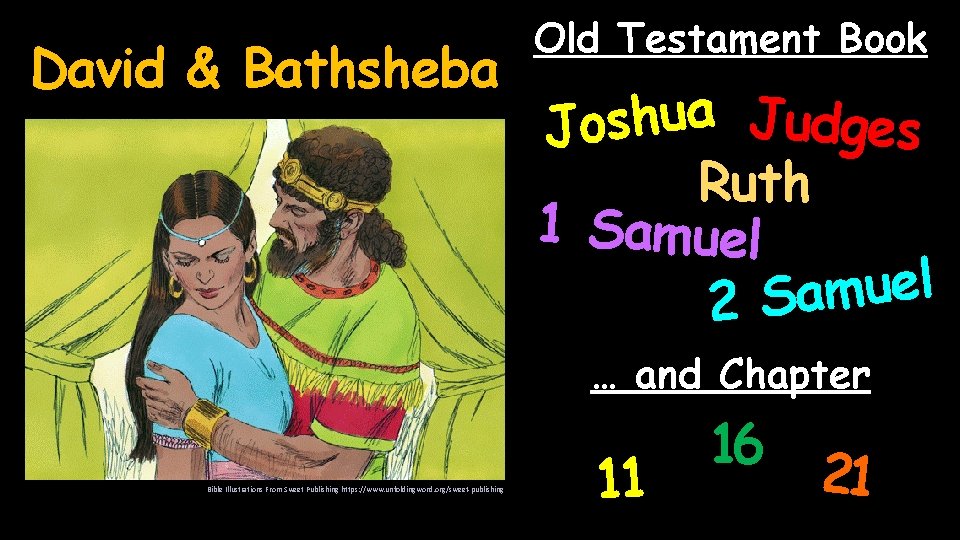 David & Bathsheba Old Testament Book a u h Judges s o J Ruth