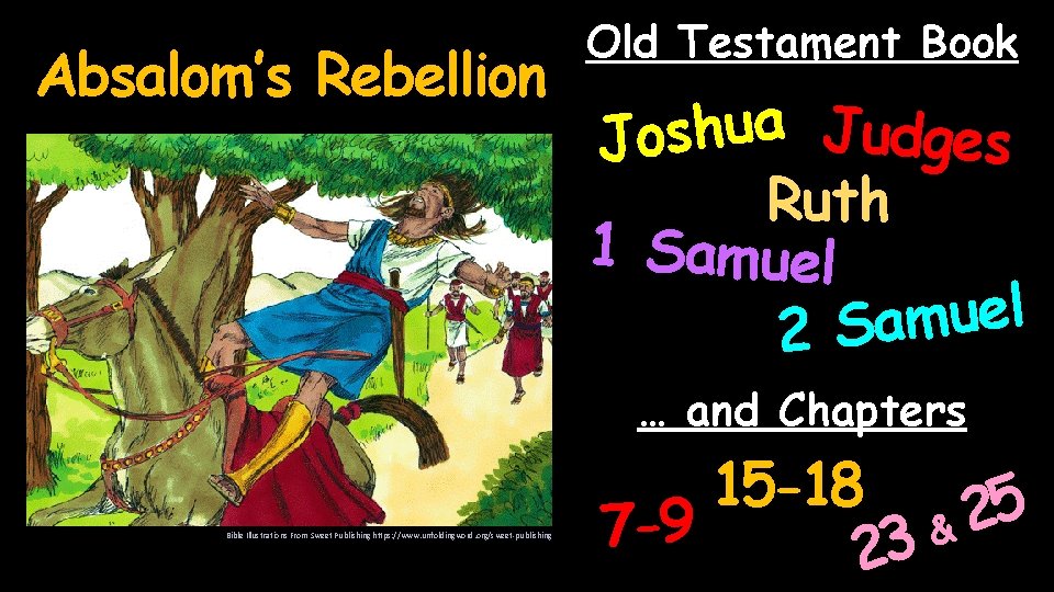 Absalom’s Rebellion Old Testament Book a u h Judges s o J Ruth 1