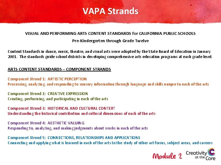 Section 2 Developed by CCSESA Region 2 and