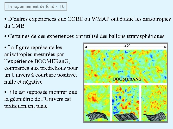 Le rayonnement de fond - 10 • D’autres expériences que COBE ou WMAP ont