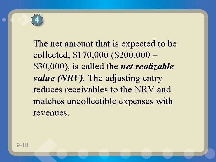 4 The net amount that is expected to be collected, $170, 000 ($200, 000