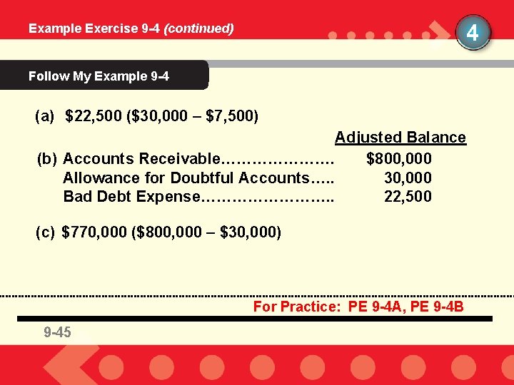 4 Example Exercise 9 -4 (continued) Follow My Example 9 -4 (a) $22, 500