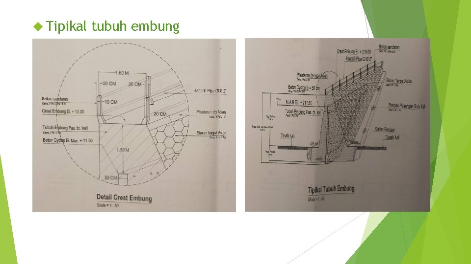  Tipikal tubuh embung 