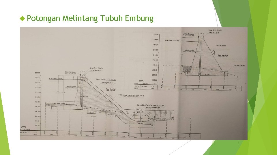  Potongan Melintang Tubuh Embung 