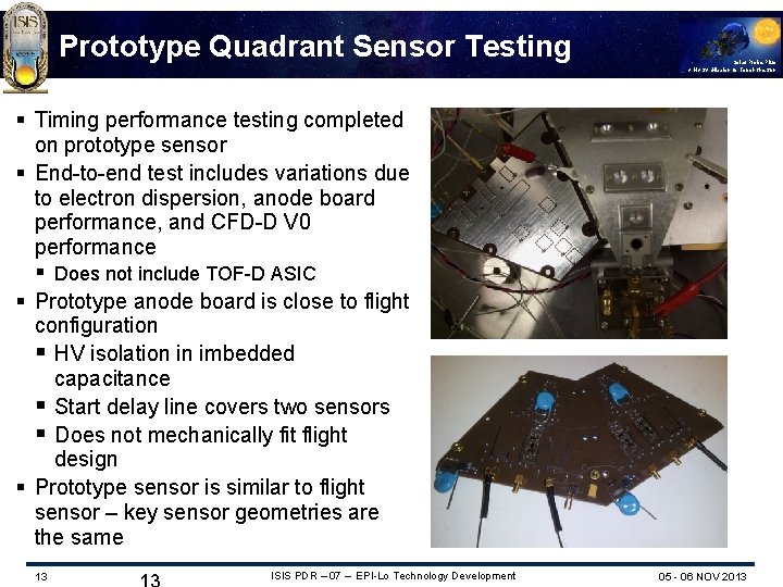 Prototype Quadrant Sensor Testing Solar Probe Plus A NASA Mission to Touch the Sun