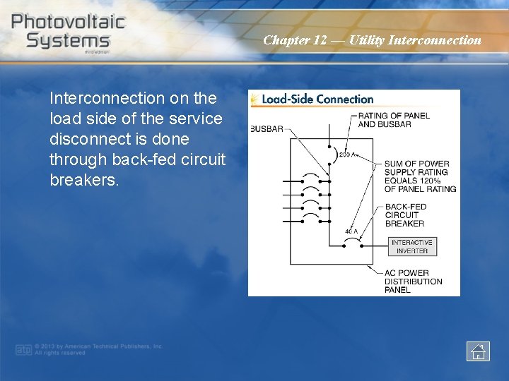 Chapter 12 — Utility Interconnection on the load side of the service disconnect is