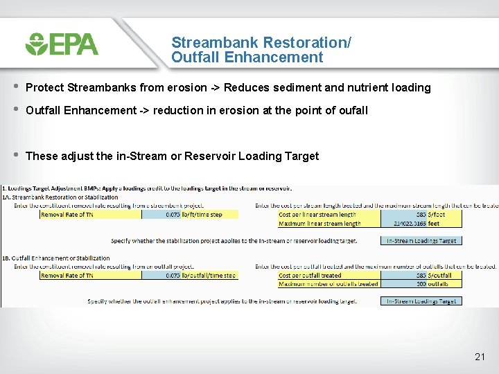 Streambank Restoration/ Outfall Enhancement • • Protect Streambanks from erosion -> Reduces sediment and