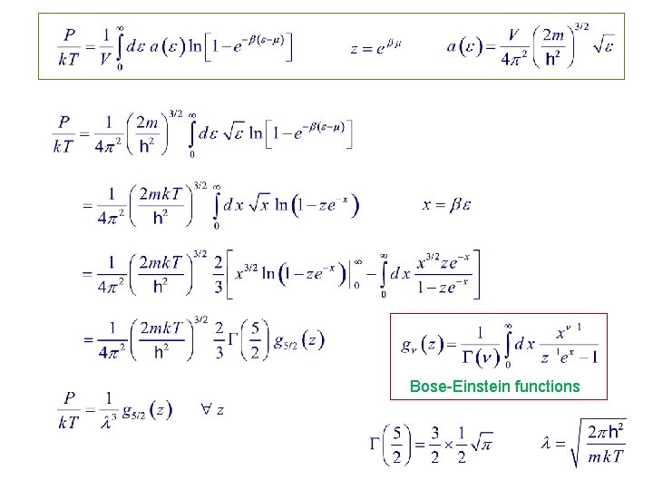 Bose-Einstein functions 