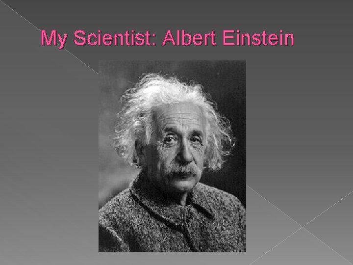 My Scientist: Albert Einstein 