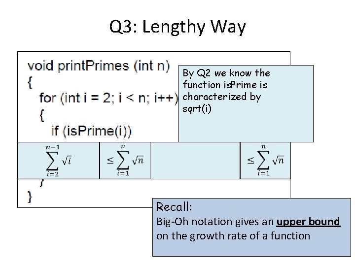 Q 3: Lengthy Way By Q 2 we know the function is. Prime is