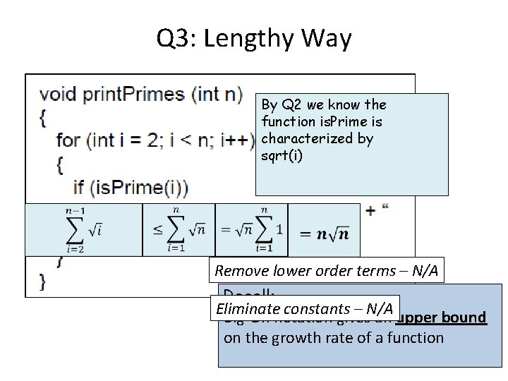 Q 3: Lengthy Way By Q 2 we know the function is. Prime is
