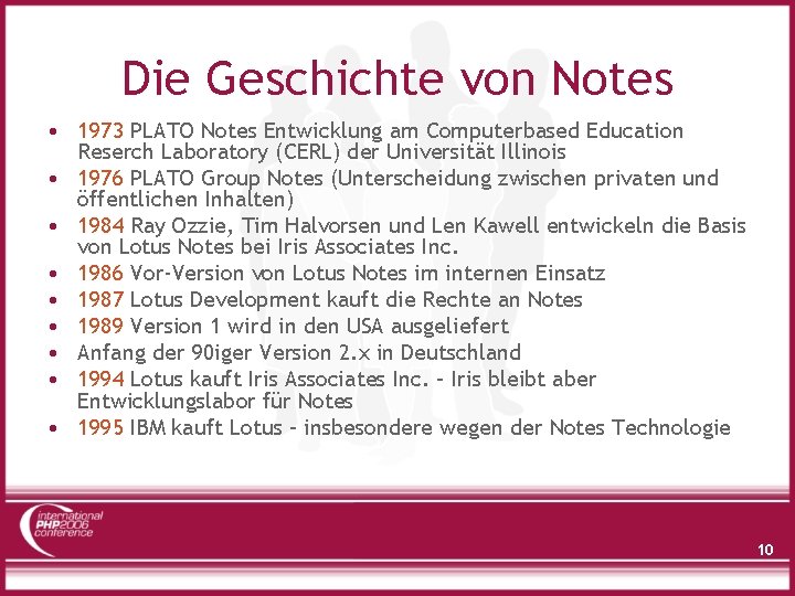 Die Geschichte von Notes • 1973 PLATO Notes Entwicklung am Computerbased Education Reserch Laboratory