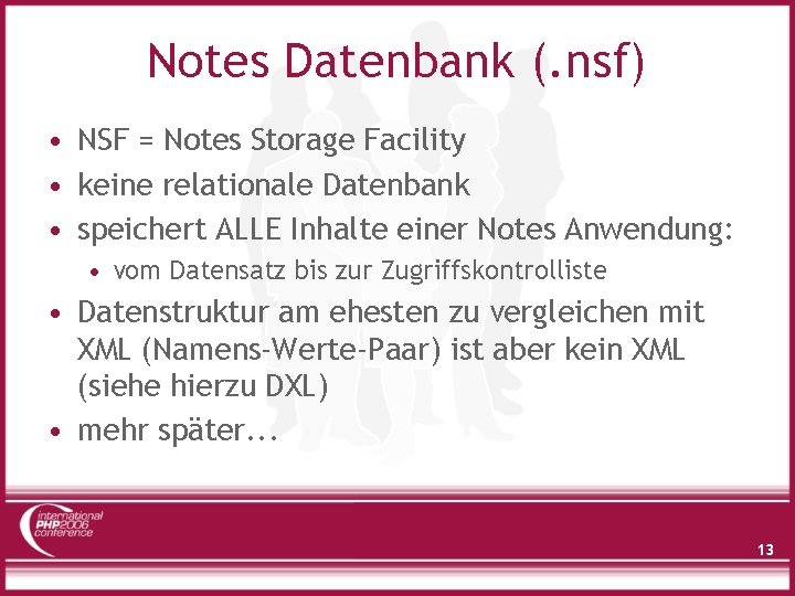 Notes Datenbank (. nsf) • NSF = Notes Storage Facility • keine relationale Datenbank