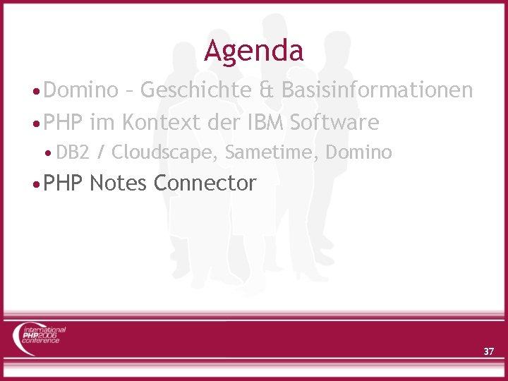 Agenda • Domino – Geschichte & Basisinformationen • PHP im Kontext der IBM Software