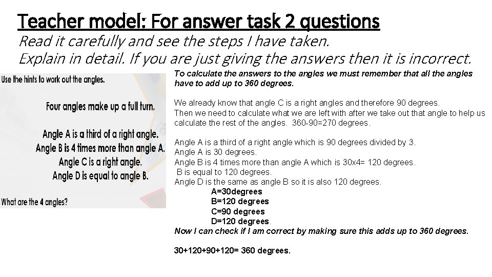 Teacher model: For answer task 2 questions Read it carefully and see the steps