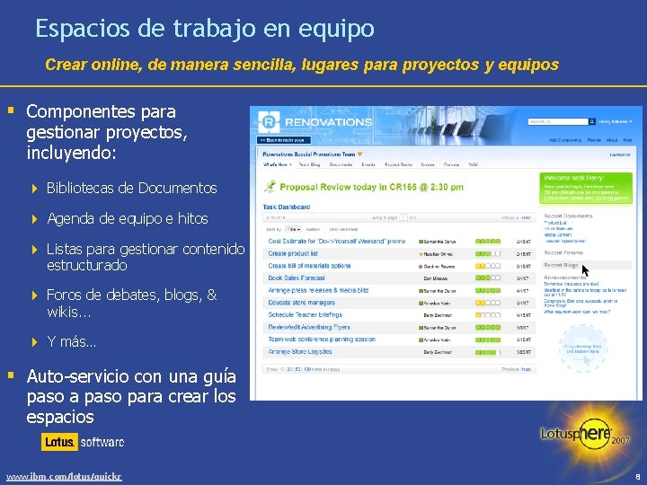 Espacios de trabajo en equipo Crear online, de manera sencilla, lugares para proyectos y