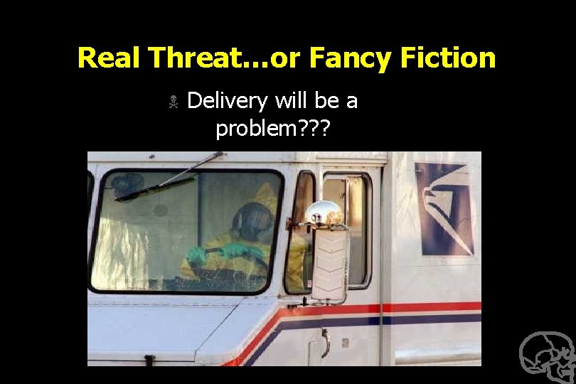 Real Threat…or Fancy Fiction N Delivery will be a problem? ? ? 