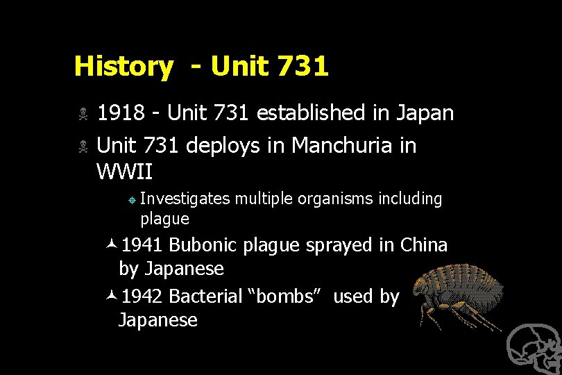 History - Unit 731 N N 1918 - Unit 731 established in Japan Unit