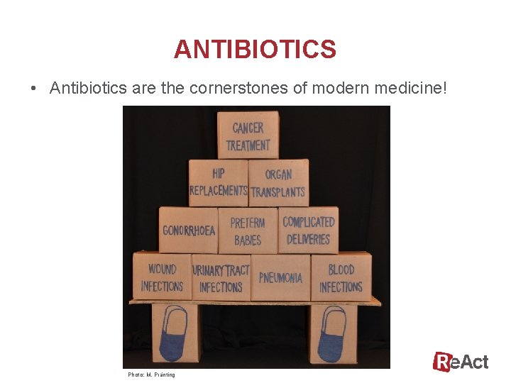 ANTIBIOTICS • Antibiotics are the cornerstones of modern medicine! Photo: M. Pränting 
