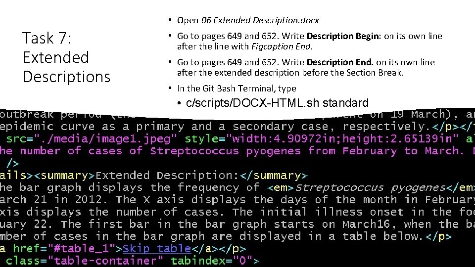  • Open 06 Extended Description. docx Task 7: Extended Descriptions • Go to