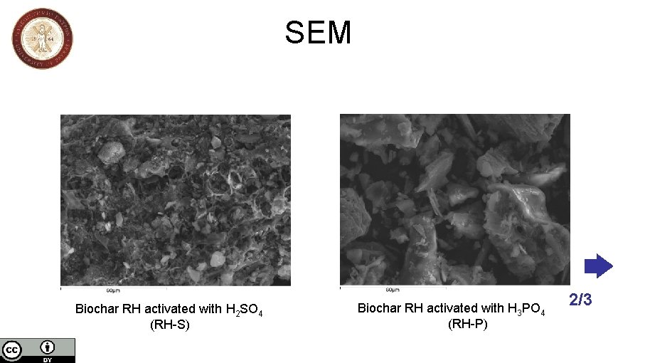 SEM Biochar RH activated with H 2 SO 4 (RH-S) Biochar RH activated with SEM Biochar RH activated with H 2 SO 4 (RH-S) Biochar RH activated with