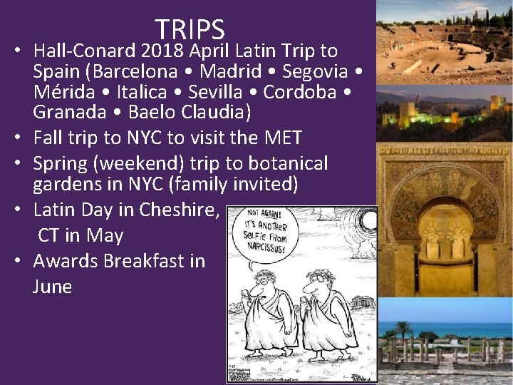 TRIPS • Hall-Conard 2018 April Latin Trip to Spain (Barcelona • Madrid • Segovia