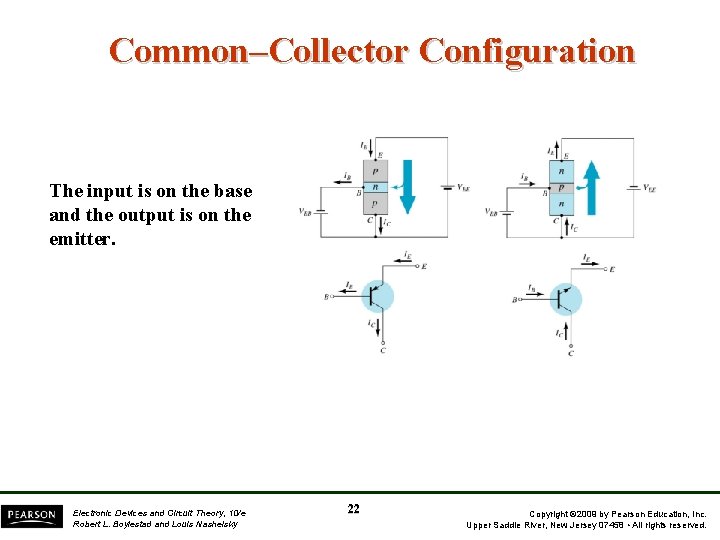 Common–Collector Configuration The input is on the base and the output is on the