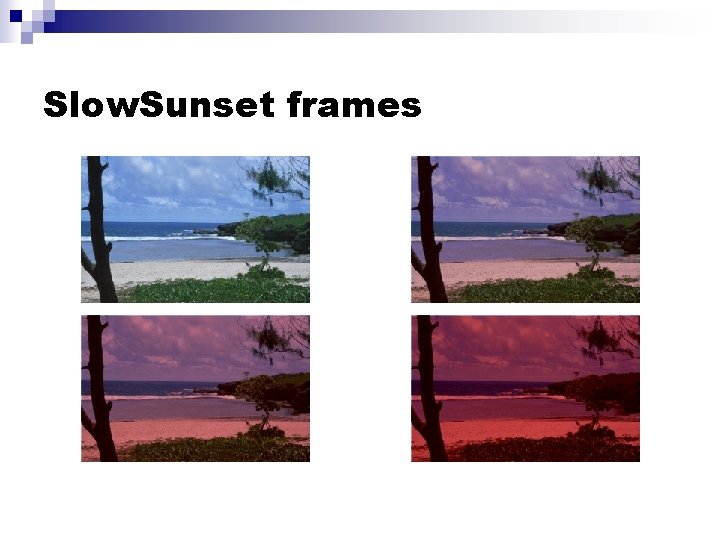 Slow. Sunset frames 