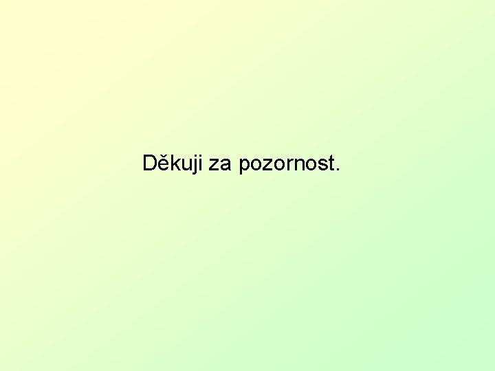 Děkuji za pozornost. 