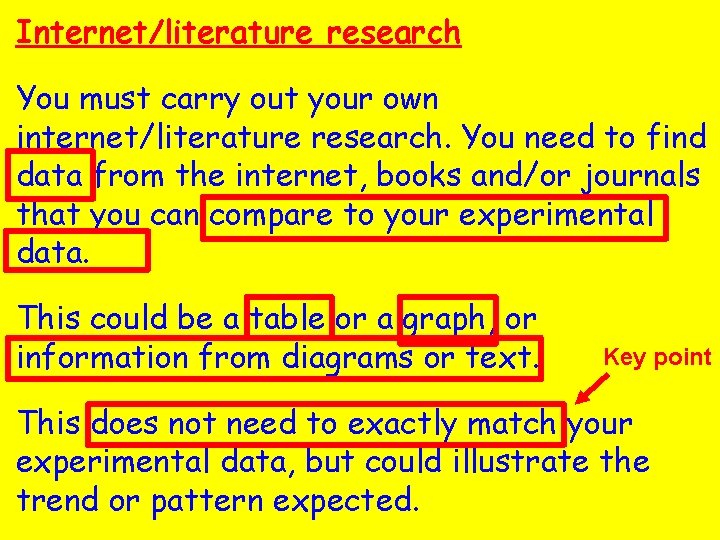 Internet/literature research You must carry out your own internet/literature research. You need to find