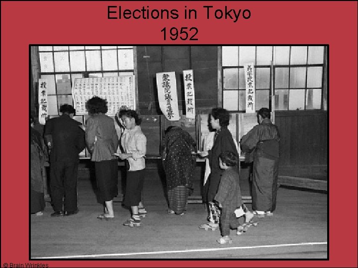 Elections in Tokyo 1952 © Brain Wrinkles 