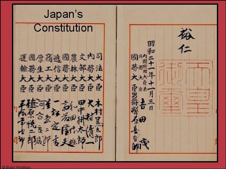 Japan’s Constitution © Brain Wrinkles 