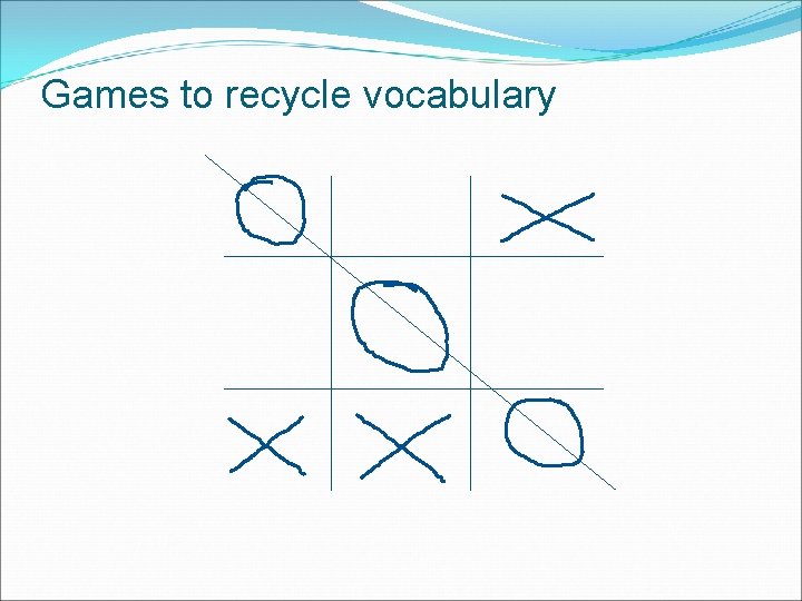 Games to recycle vocabulary 