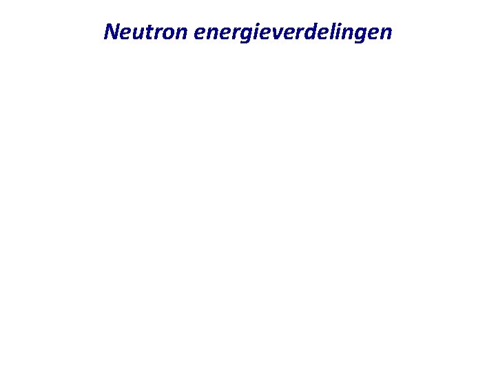 Neutron energieverdelingen 