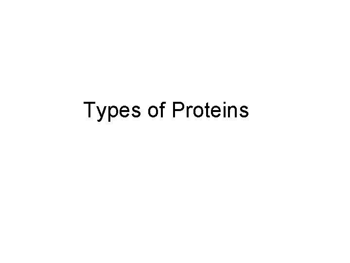 Types of Proteins 