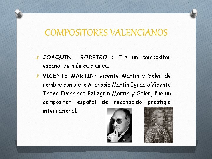 COMPOSITORES VALENCIANOS ♪ JOAQUIN RODRIGO : Fué un compositor español de música clásica. ♪