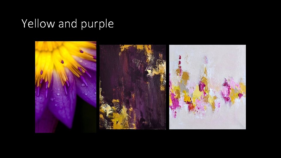 Yellow and purple 