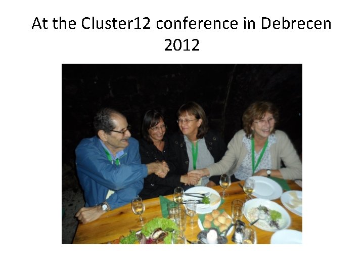 At the Cluster 12 conference in Debrecen 2012 