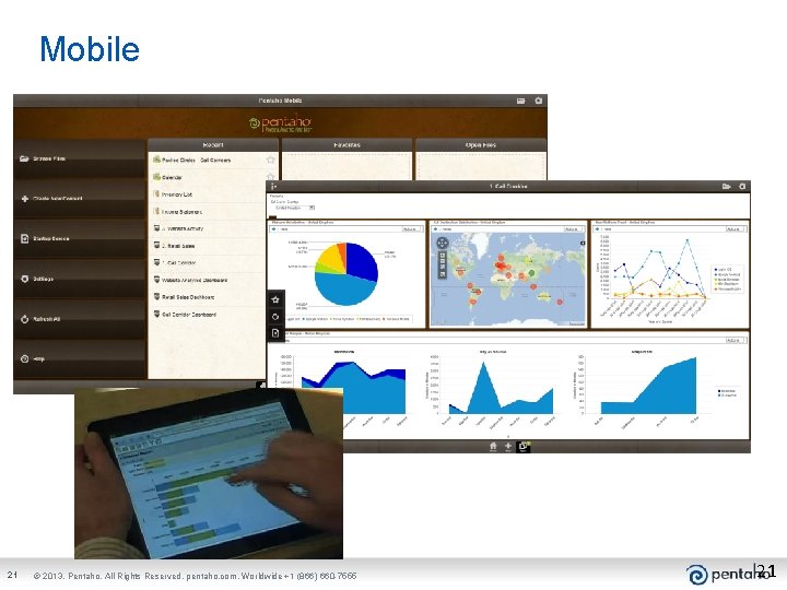 Mobile 21 © 2013, Pentaho. All Rights Reserved. pentaho. com. Worldwide +1 (866) 660