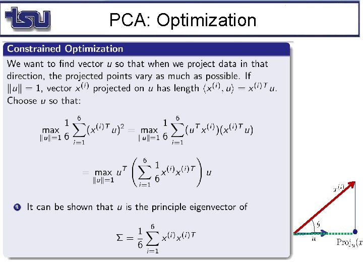 PCA: Optimization 