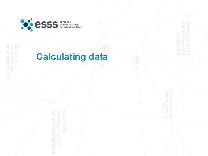 Calculating data 