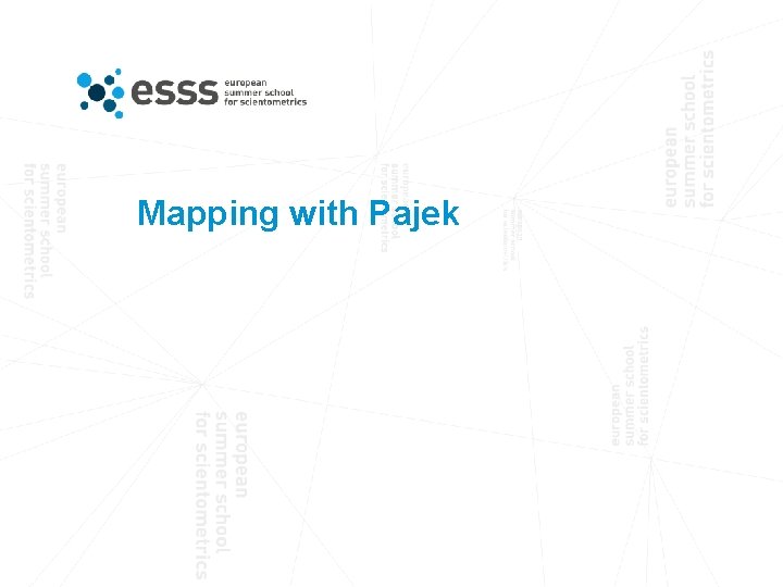 Mapping with Pajek 