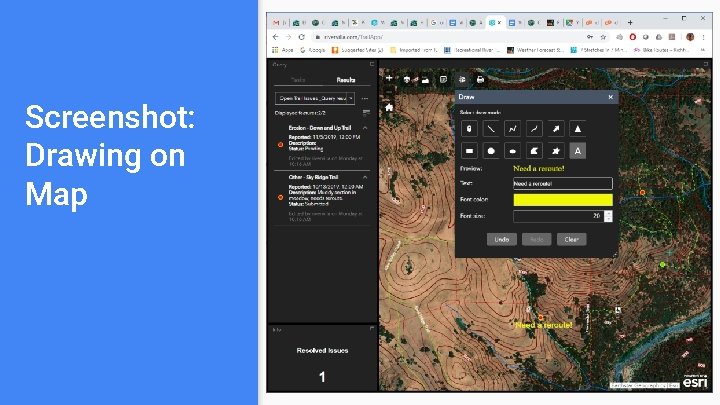Screenshot: Drawing on Map Screenshot: Drawing on Map