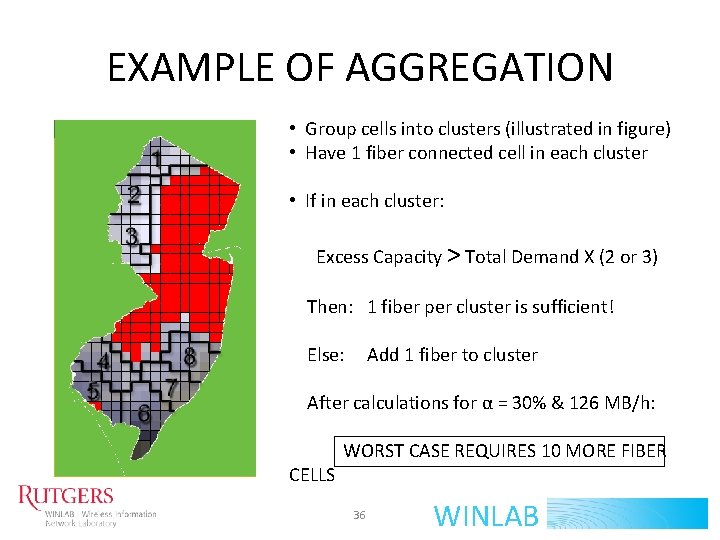 EXAMPLE OF AGGREGATION • Group cells into clusters (illustrated in figure) • Have 1