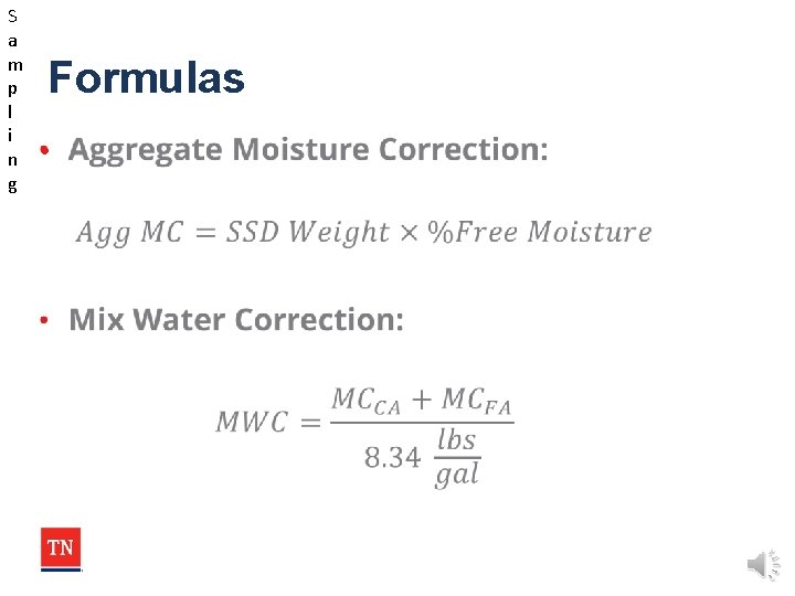 S a m p l i n g Formulas • 