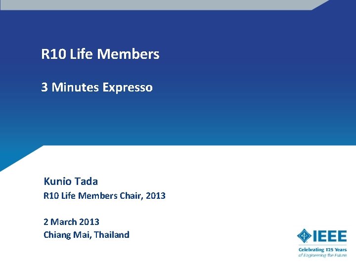 R 10 Life Members 3 Minutes Expresso Kunio Tada R 10 Life Members Chair,