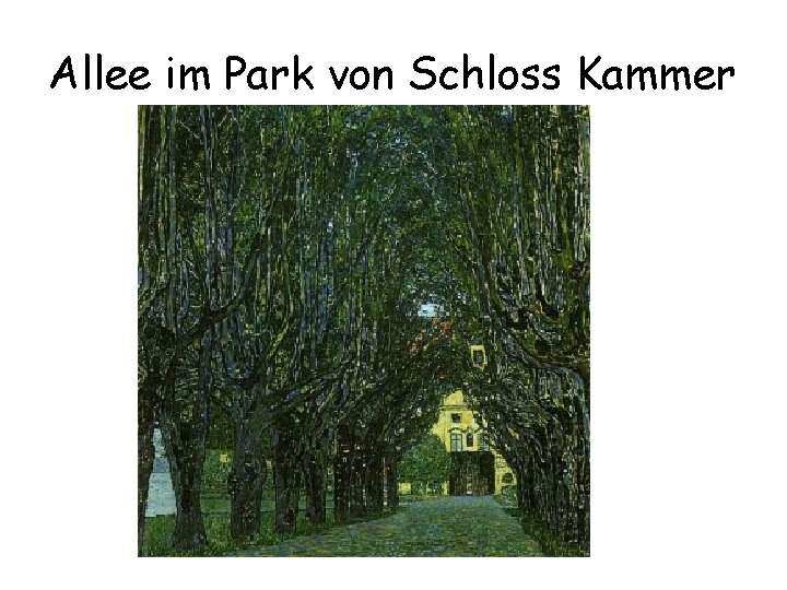 Allee im Park von Schloss Kammer 