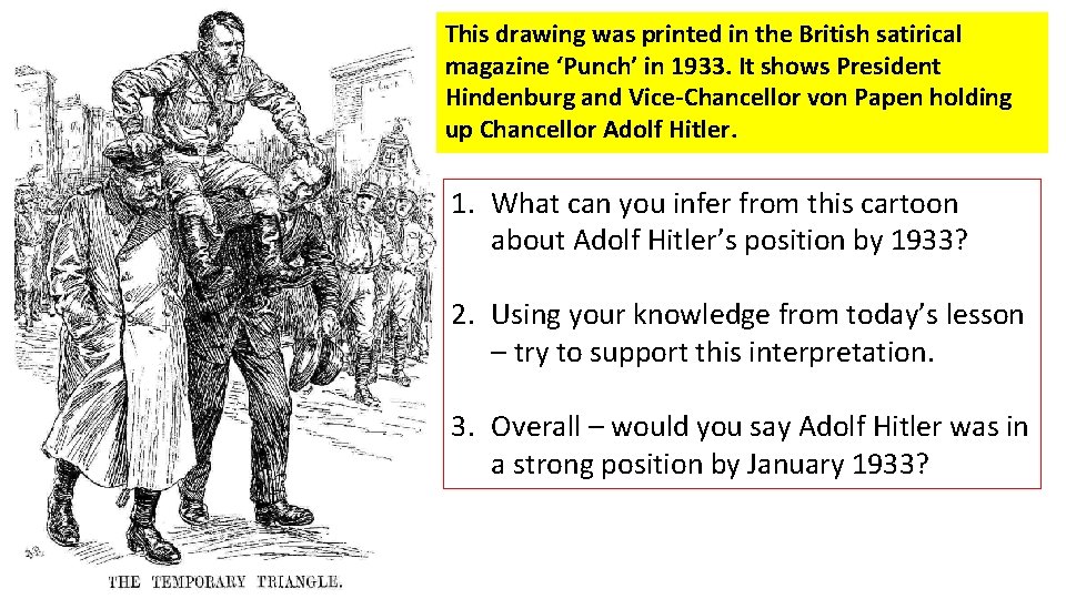 This drawing was printed in the British satirical magazine ‘Punch’ in 1933. It shows