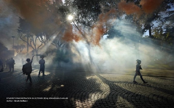 STUDENT DEMONSTRATION IN OCTOBER 2014, REMARKABLE AWARD Author: Danilo Balducci 