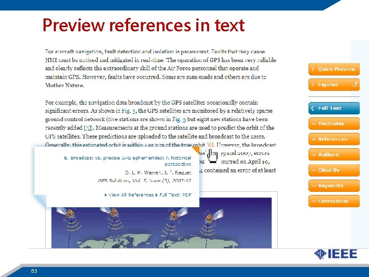 Preview references in text 53 